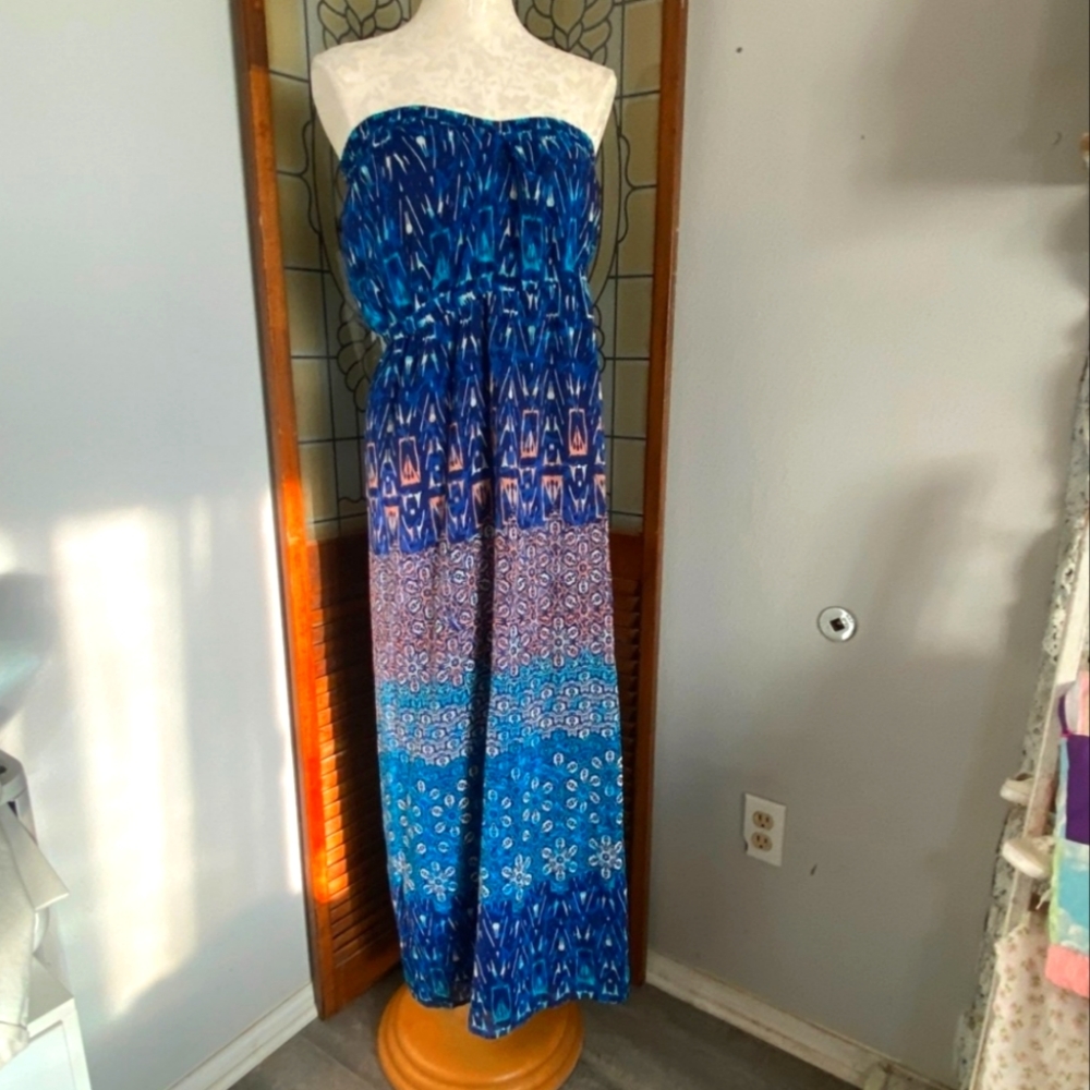 Lane Bryant Ikat Print Tube Dress